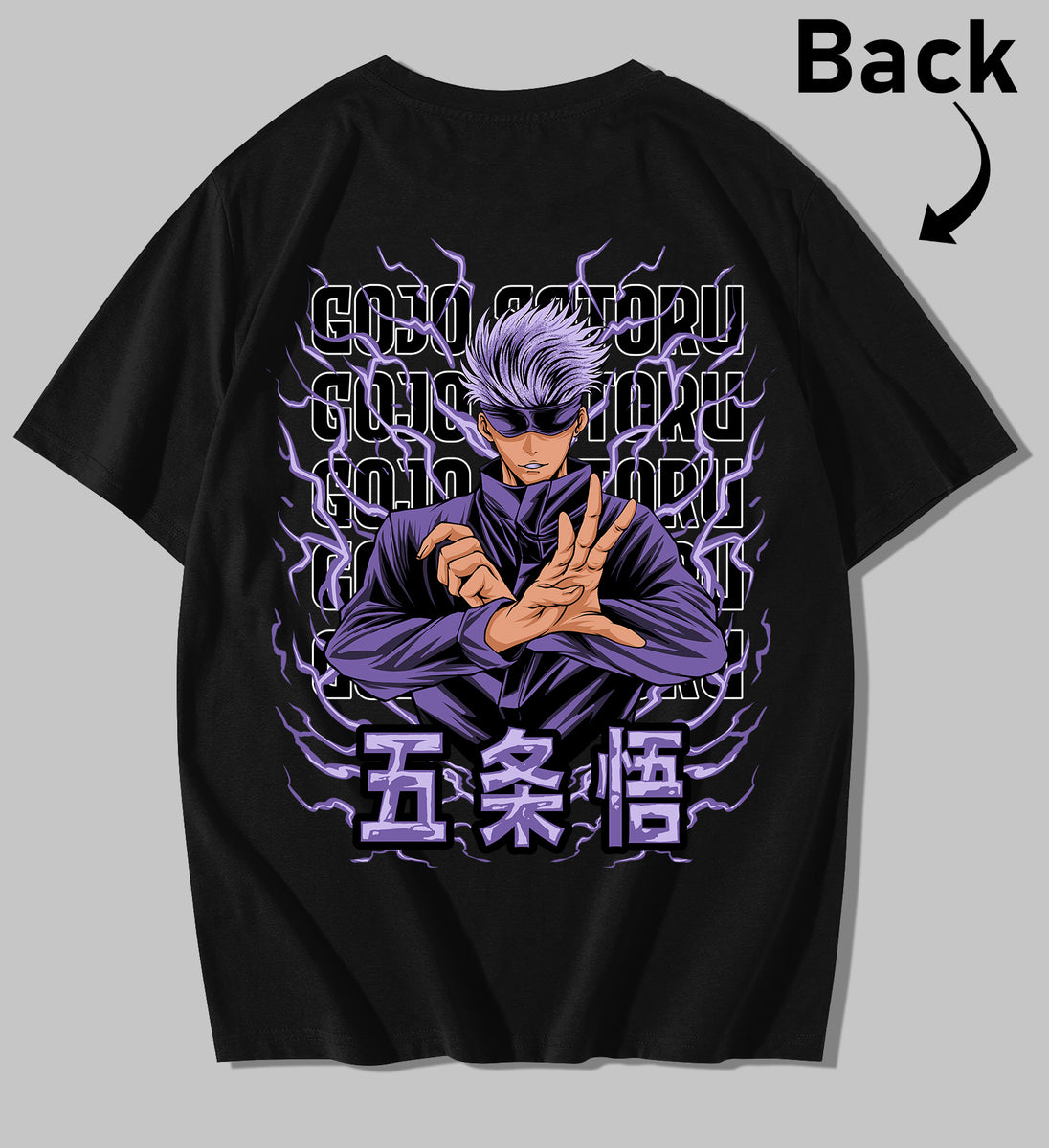 Gojo Satoru Jujutsu Kaisen Oversized T Shirt India Anime Tee Merch