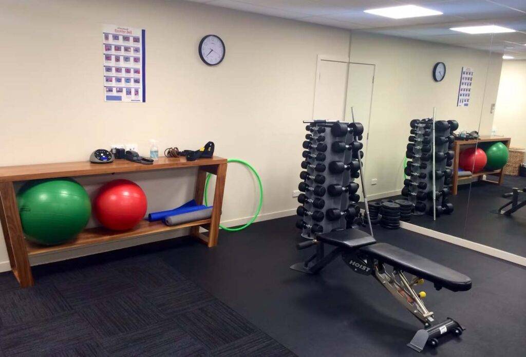 Fitness center at the Rees Hotel