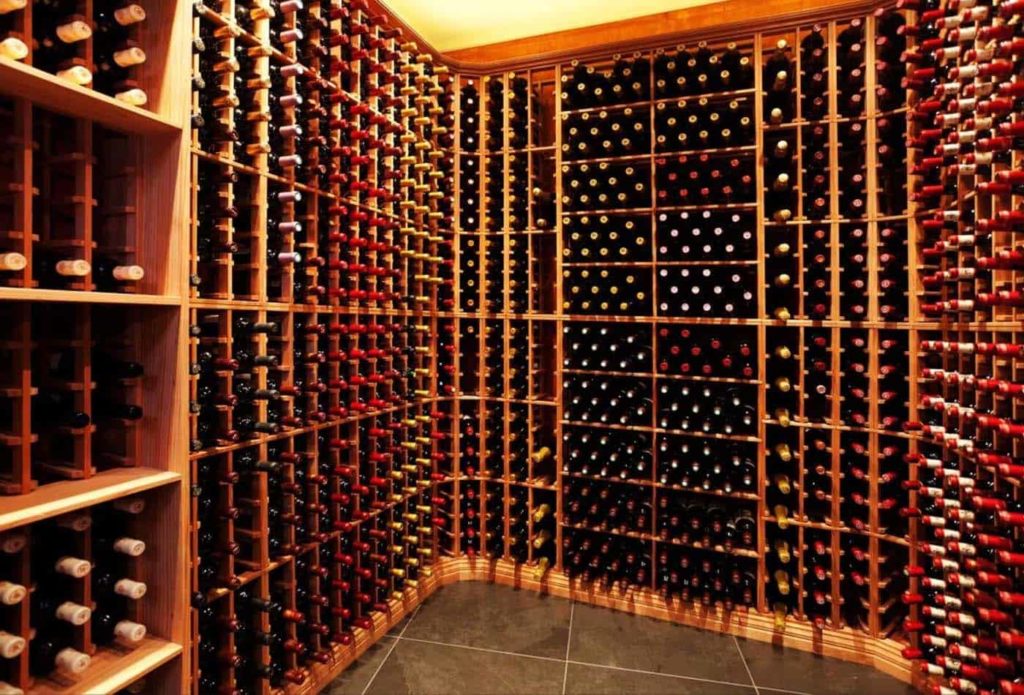 Wine collection at the Rees Hotel