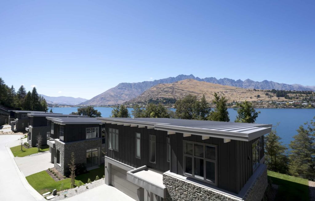 Rees Residences overlooking the water and mountain views