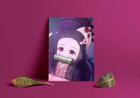 Cute Nezuko and Tanjiro Poster